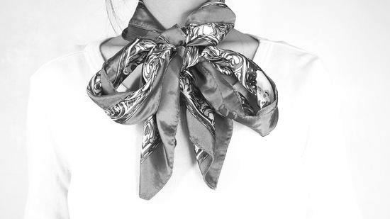 How To Tie A Square Silk Scarf Around Your Neck photo 2